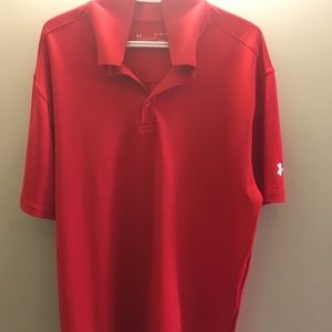 Red under armour polo